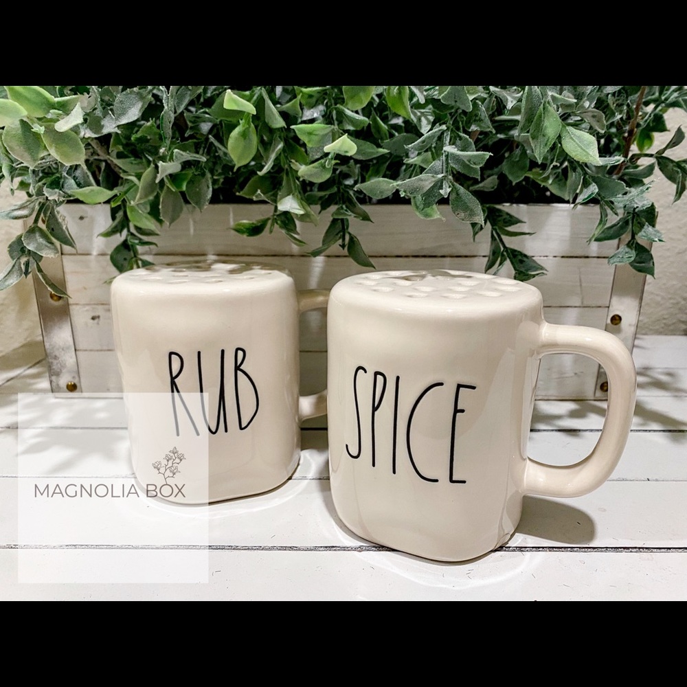 Rae Dunn “Spice” & “Rub” Shakers